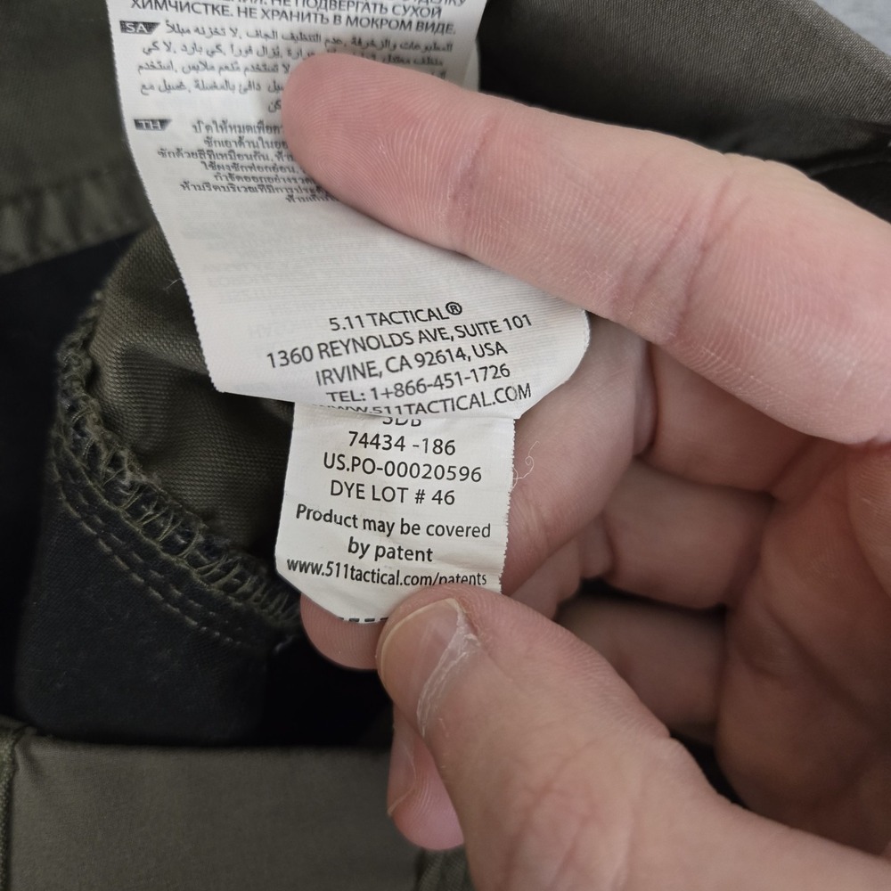 5.11 Tactical Apex Pants Mens 30x34 Olive Green Cargo Work Trousers 74434 - Picture 6 of 11